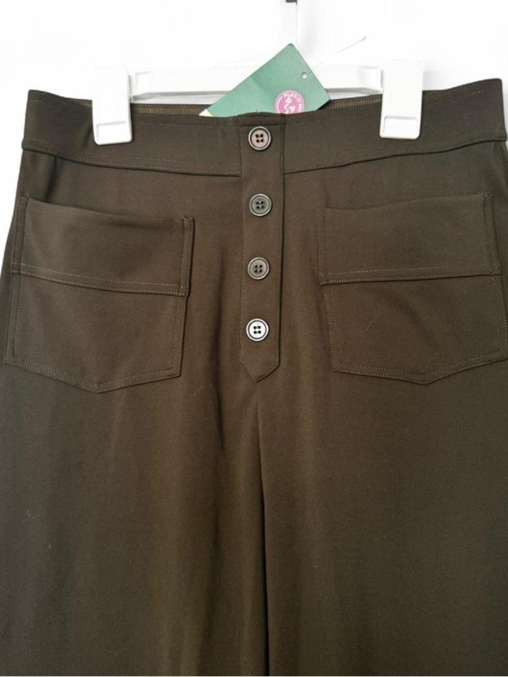 Halara NWT DayStretch High Waisted Straight Leg Casual Pants - Forest Night - M - Picture 11 of 16